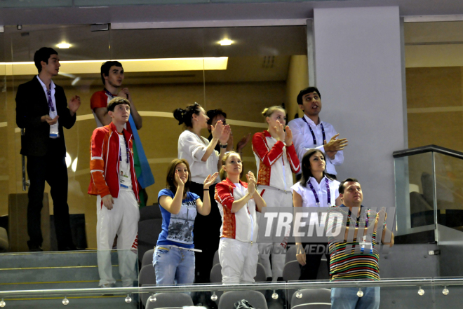 Azərbaycan gimnastlarından daha bir medal. Bakı, Azərbaycan, 21 iyun 2015